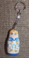 Blue matryoshka keychain