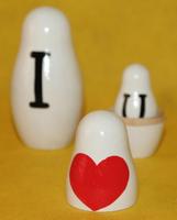 White wooden love doll